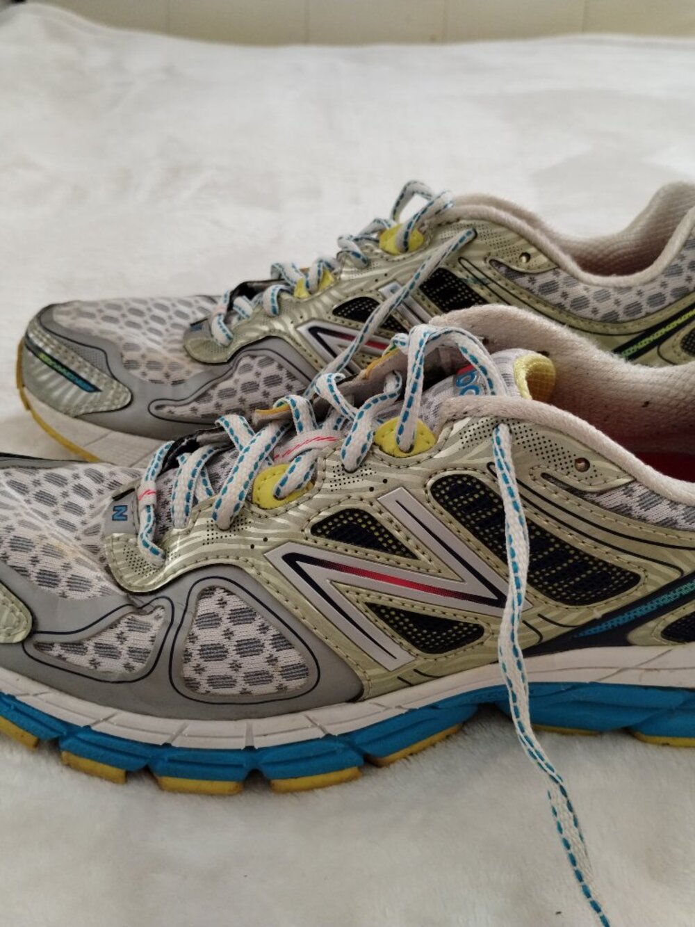 Women's Size 10 New Balance 860v4 Running Shoes Silver Blue W860WB4